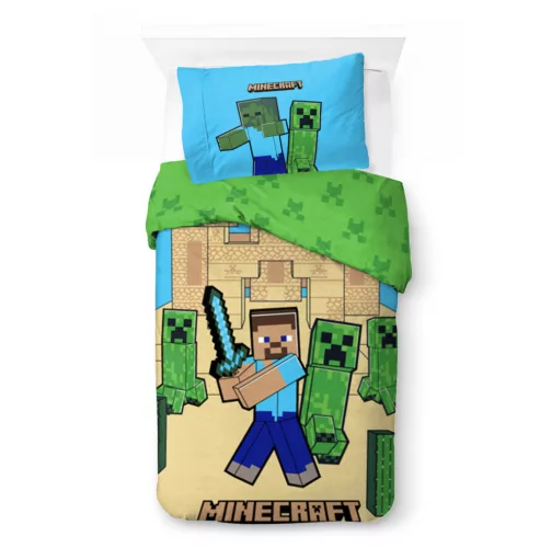 Minecraft Sand Castles ágyneműhuzat 140×200cm, 70×90 cm