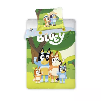 Bluey Family Snuggle ágyneműhuzat 140×200cm, 70×90 cm