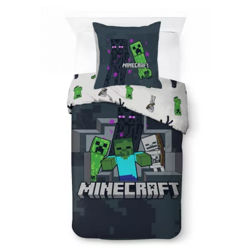 Minecraft Last Block Standing ágyneműhuzat 140×200cm, 70×90 cm