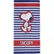 Snoopy Stripes fürdőlepedő, strand törölköző 70x140cm