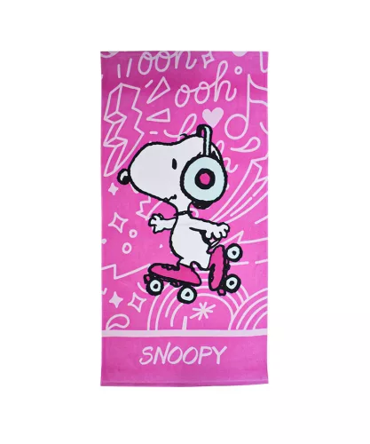 Snoopy Skate fürdőlepedő, strand törölköző 70x140cm