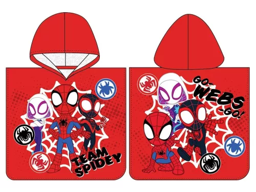 Pókember Team Spidey strand törölköző poncsó 50x115 cm