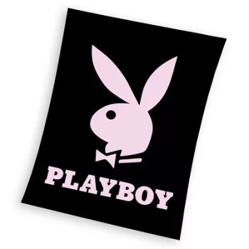Playboy Black coral fleece polár takaró 150x200cm