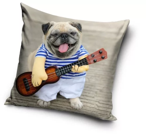 Kutyás Guitar párnahuzat 40x40 cm