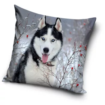 Kutyás Husky párnahuzat 40x40 cm