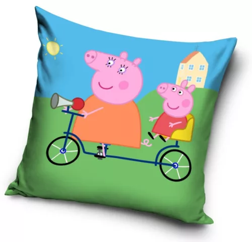 Peppa malac Bicycle párnahuzat 40x40 cm