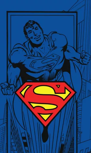 Superman Flying kéztörlő arctörlő, törölköző 30x50cm