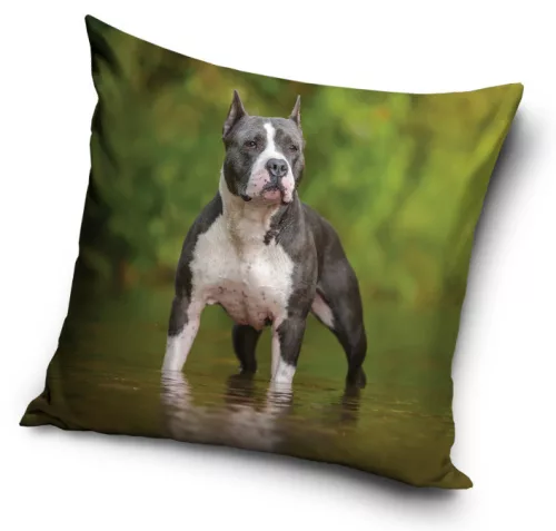 Kutyás Amstaff párnahuzat 40x40 cm