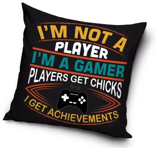 Gamer Achievements párnahuzat 40x40 cm