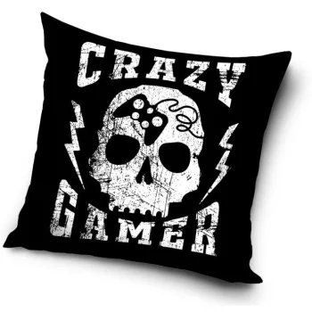 Gamer Crazy párnahuzat 40x40 cm