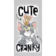 Tom és Jerry Cute & Cranky fürdőlepedő, strand törölköző Cute 70x140cm