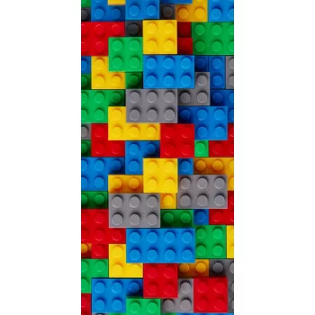   Lego mintázatú Bricks fürdőlepedő, strand törölköző 70x140cm