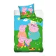 Peppa malac Piggy Family ágyneműhuzat 140×200cm, 60x63 cm