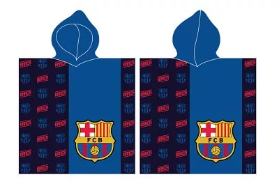 FC Barcelona Blue strand törölköző poncsó 60x120 cm