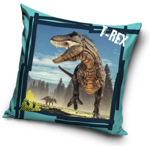 Dinoszaurusz T-Rex párnahuzat 40x40 cm