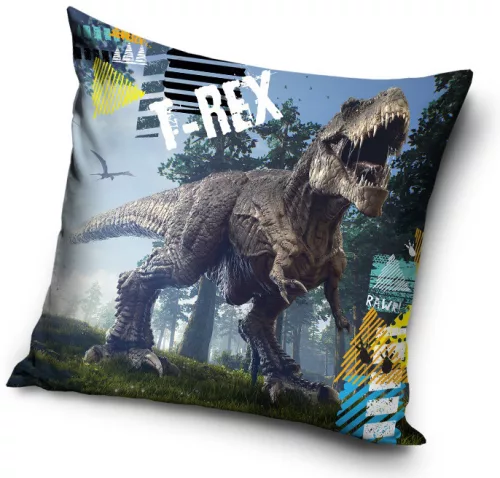 Dinoszaurusz T-Rex Rawr párnahuzat 40x40 cm