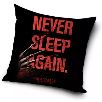 Rémálom az Elm utcában Never Sleep párnahuzat 40x40 cm