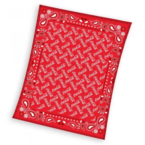 Coca-Cola Retro Red coral fleece polár takaró 150x200cm