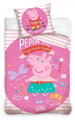 Peppa malac Magic ágyneműhuzat 140×200cm, 70×90 cm