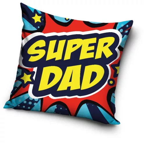 Super Dad Star párnahuzat 40x40 cm