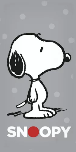 Snoopy Grey fürdőlepedő, strand törölköző 70x140cm