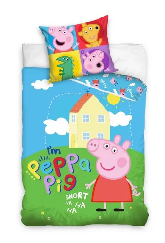 Peppa malac Snort ágyneműhuzat 140×200cm, 70x90 cm