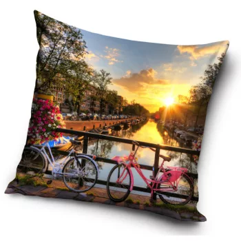 Amsterdam Bicycle párnahuzat 40x40 cm