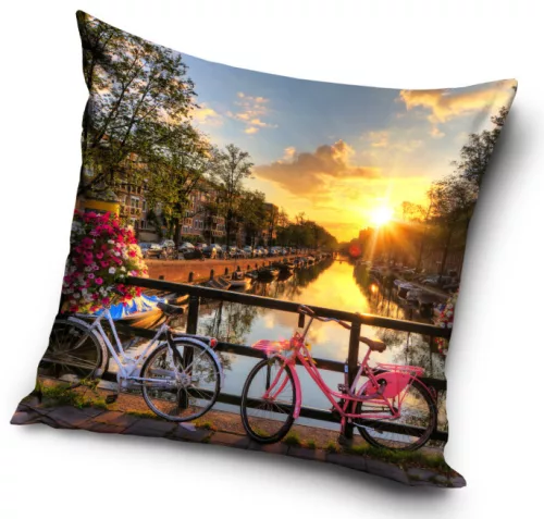 Amsterdam Bicycle párnahuzat 40x40 cm