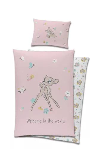 Disney Bambi Welcome gyerek, ovis ágyneműhuzat 100x135 cm, 40x60 cm