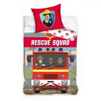   Sam a tűzoltó Rescue Squad ágyneműhuzat 140×200cm, 70x90 cm