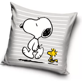 Snoopy Woodstock párna, díszpárna 40x40 cm Velúr