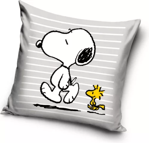 Snoopy Woodstock párna, díszpárna 40x40 cm Velúr