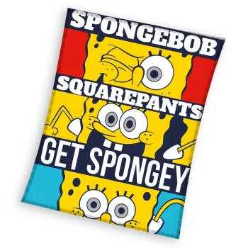 SpongyaBob Get Spongey coral fleece polár takaró 130x170cm