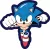 Sonic a sündisznó Run formapárna, díszpárna 40x40 cm Velúr