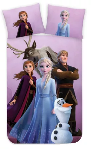 Disney Jégvarázs Friendship gyerek, ovis ágyneműhuzat 100×140 cm, 40×45 cm