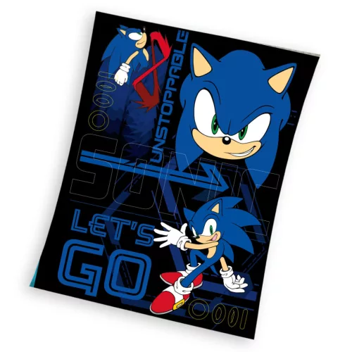 Sonic a sündisznó Unstoppable coral fleece polár takaró 130x170cm