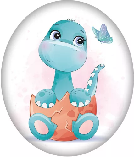 Dinoszaurusz Egg formapárna, díszpárna 37x34 cm Velúr