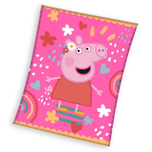 Peppa malac Piggy Tales coral fleece polár takaró 130x160cm