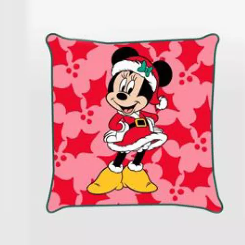 Disney Minnie Holly Karácsonyi párnahuzat 40x40 cm Velúr