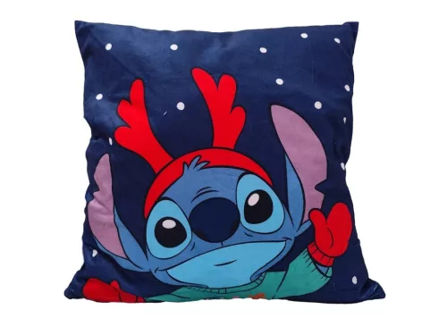 Disney Lilo és Stitch, A csillagkutya Antler Karácsonyi párnahuzat 40x40 cm Velúr