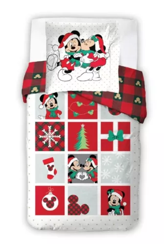 Disney Mickey, Minnie Holiday Karácsonyi ágyneműhuzat 140×200cm, 70×90 cm
