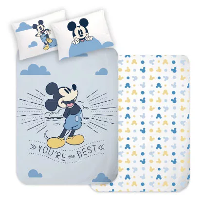 Disney Mickey Best gyerek, ovis ágyneműhuzat 100×135 cm, 40×60 cm