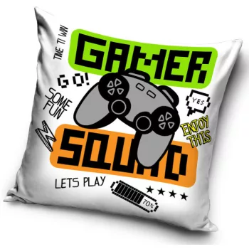 Gamer Squad párna, díszpárna 40 x 40 cm