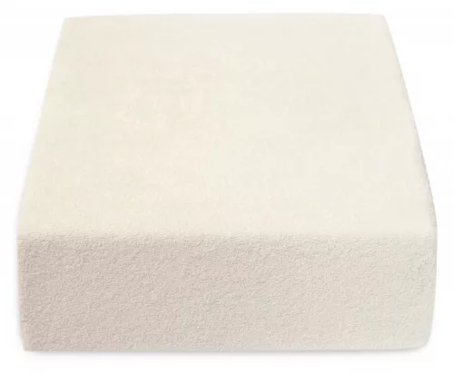 Színes Ecru frottír gumis lepedő 60x120 cm