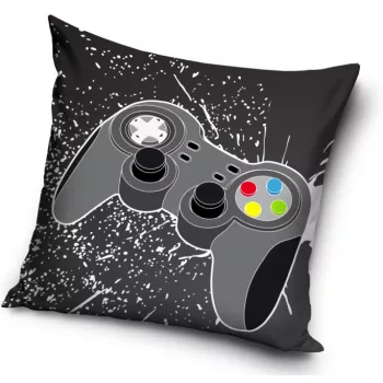 Gamer Black párna, díszpárna 40x40 cm