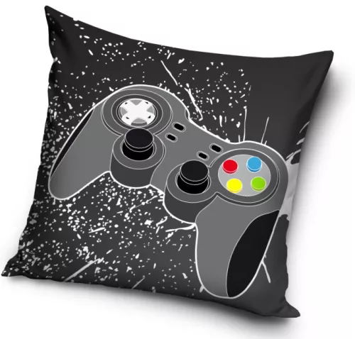 Gamer Black párna, díszpárna 40x40 cm