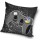 Gamer Black párna, díszpárna 40x40 cm