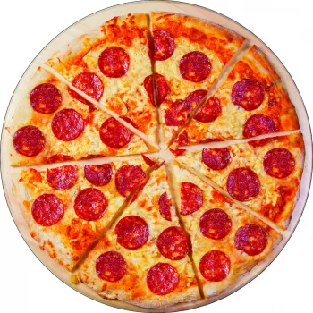 Pizza Salami formapárna, díszpárna 38x38 cm