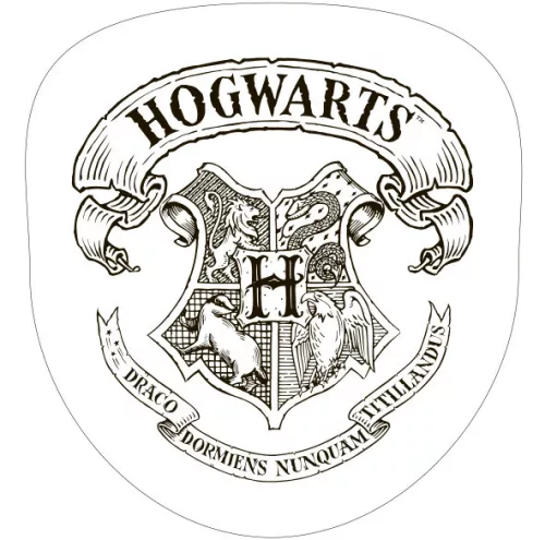 Harry Potter White Crest formapárna, díszpárna 34x36 cm