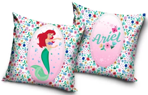 Disney Hercegnők Ariel Flower párna, díszpárna 40x40 cm